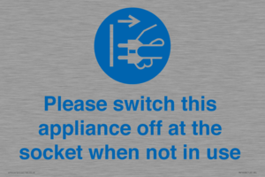 Please switch this appliance off at the socket when not in use
